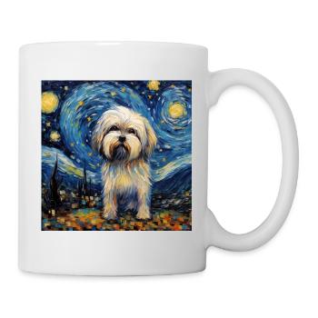 Lhasa Apso Sternennacht - Tasse - Weiß - Rechts