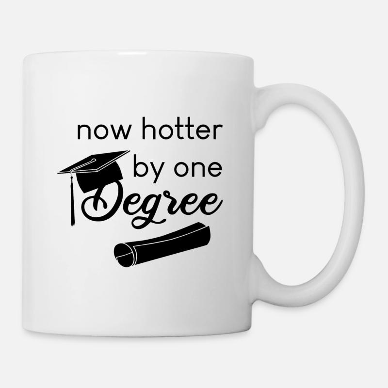 now hotter by one degree - Tasse - Weiß