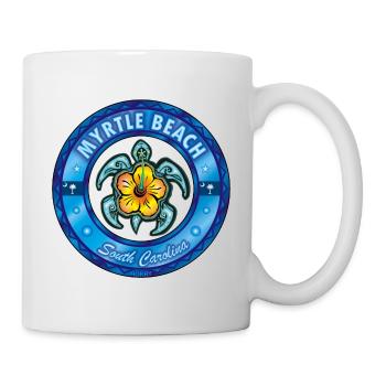 Myrtle Beach sea turtle hibiscus - Mug - white - Right