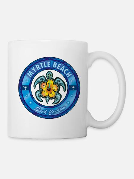 Hibiscus tortue de mer de Myrtle Beach - Mug blanc - blanc