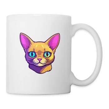 Chat d’argent britannique race aquarelle dessin animé Kawaii - Mug blanc - blanc - Droite
