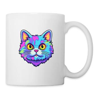 Britisch Kurzhaar Katze Aquarell Karikatur Kawaii - Tasse - Weiß - Rechts