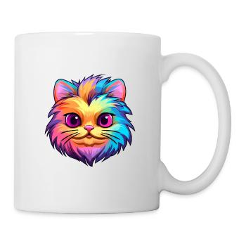 Britische Falte Kurzhaarkatze Bunte Karikatur Kawaii - Tasse - Weiß - Rechts