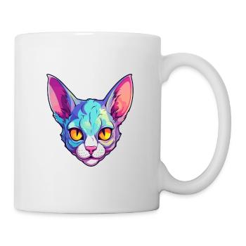Chypre chat race aquarelle dessin animé kawaii animal de compagnie - Mug blanc - blanc - Droite