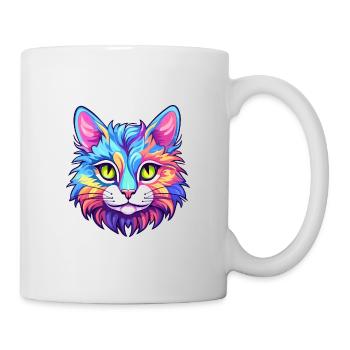 Kurilian Bobtail Katze Aquarell Cartoon Kawaii - Tasse - Weiß - Rechts