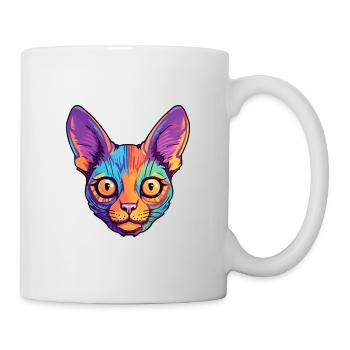 Somali Shorthair chat aquarelle dessin animé Kawaii - Mug blanc - blanc - Droite