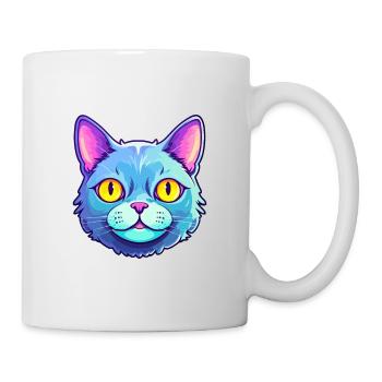 Chat britannique à poil long aquarelle dessin animé Kawaii - Mug blanc - blanc - Droite