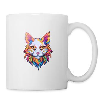 Turc Van Cat Breed Aquarelle Dessin Animé Kawaii - Mug blanc - blanc - Droite