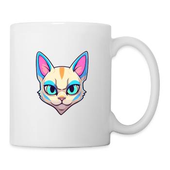 Tonkinois chat race aquarelle dessin animé kawaii animal de compagnie - Mug blanc - blanc - Droite