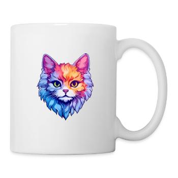 Selkirk Rex Katze Rasse Aquarell Cartoon Kawaii - Tasse - Weiß - Rechts