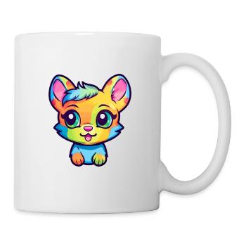 Bébé chat race aquarelle dessin animé kawaii animal de compagnie - Mug blanc - blanc - Droite