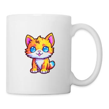 Munchkin Katze Rasse Aquarell Karikatur Kawaii Haustier - Tasse - Weiß - Rechts