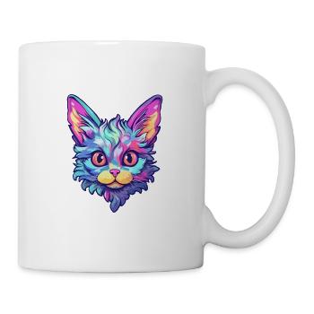 Laperm Cat Breed Aquarelle Cartoon Kawaii Pet - Mug blanc - blanc - Droite
