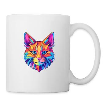 Race de chat somalien aquarelle dessin animé Kawaii animal de compagnie - Mug blanc - blanc - Droite