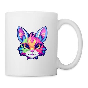 Khao Manee Cat Breed Aquarelle Cartoon Kawaii Pet - Mug blanc - blanc - Droite