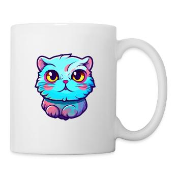 Scottish Fold Cat Breed aquarelle Cartoon Kawaii - Mug blanc - blanc - Droite