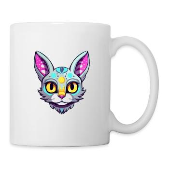 Egyptian Mau Cat Breed Watercolor Cartoon Kawaii - Mug - white - Right