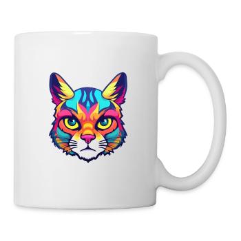 German Rex Cat Breed Watercolor Cartoon Kawaii Pet - Mug - white - Right
