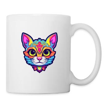 Arabian Mau Cat Breed Watercolor Cartoon Kawaii - Mug - white - Right