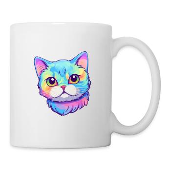 Brasilianische Kurzhaarkatze Aquarell Karikatur Kawaii - Tasse - Weiß - Rechts