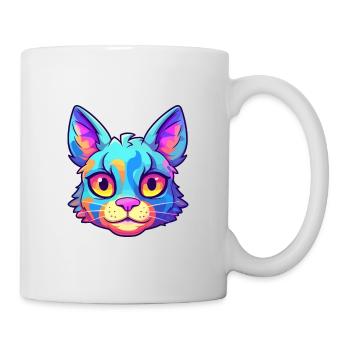 Chat polydactyle américain aquarelle dessin animé Kawaii - Mug blanc - blanc - Droite