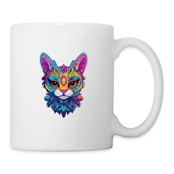 Arabian Egyptian Mau Cat Watercolor Cartoon Kawaii - Mug - white - Right