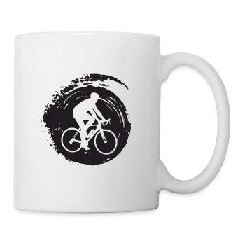 Fahrrad Radfahrer - Tasse - Weiß - Rechts