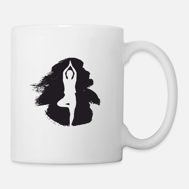 Meditasjon Yoga Mindfulness - Kopp - hvit