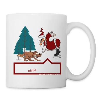 Santa Claus & Wolf (No Little Red Riding Hood Edition) - Mug - white - Right