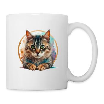 T-shirt "Regard Félin en Aquarelle" - Mug - white - Right