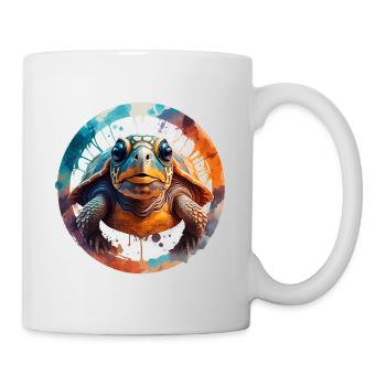 T-shirt "Regard de Tortue en Aquarelle" - Mug blanc - blanc - Droite