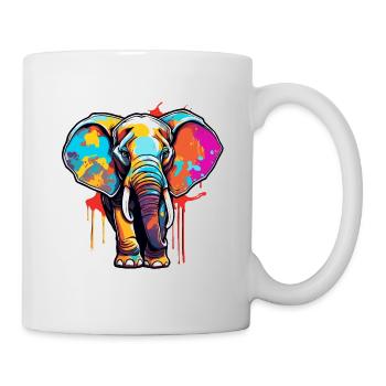 Elephant / Animal / Safari / Zoo / Africa / Comic - Mug - white - Right