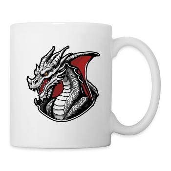 Drache / Tier / Feuer / Fabelwesen / Märchen - Tasse - Weiß - Rechts