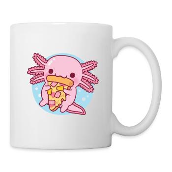 Cute Axolotl Eating Pizza - Mug - white - Right