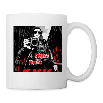 Street photo woman - Mug - white - Right