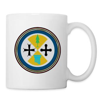 Calabria flag coat of arms - Mug - white - Right