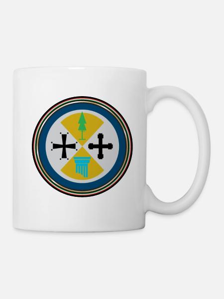 Armoiries du drapeau de la Calabre - Mug blanc - blanc