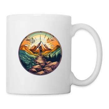 Outdoor Romance - Sun with Mountain Panorama - Mug - white - Right