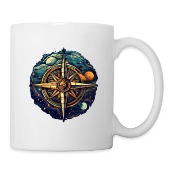 Belle boussole Boho - Soleil, Lune et Cosmos - Mug blanc - blanc - Droite