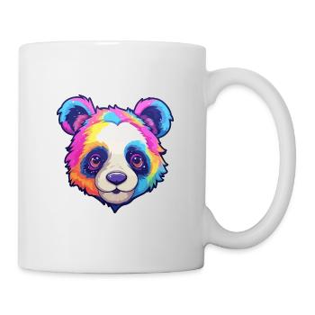 Panda Colorful Watercolor Cartoon Kawaii Animal - Mug - white - Right