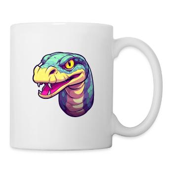 Anaconda Colorful Watercolor Cartoon Kawaii Animal - Mug - white - Right