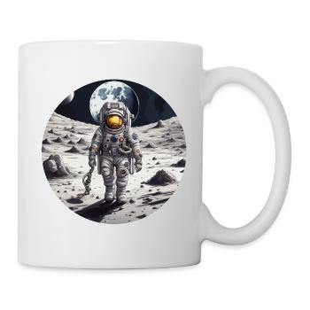 Astronaute / Espace / Vaisseau spatial / Lune / Espace - Mug blanc - blanc - Droite