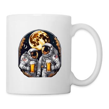 Astronaute / Espace / Vaisseau spatial / Lune / Espace - Mug blanc - blanc - Droite