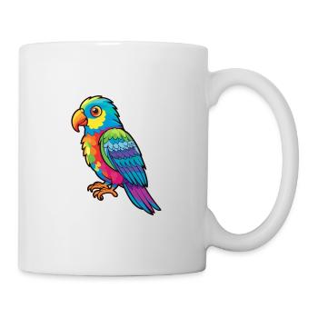 Bird Colorful Watercolor Cartoon Kawaii Animal - Mug - white - Right