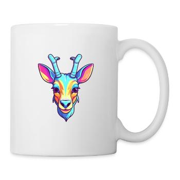 Antelope Colorful Watercolor Cartoon Kawaii Animal - Mug - white - Right