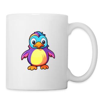 Penguin Colorful Watercolor Cartoon Kawaii Animal - Mug - white - Right