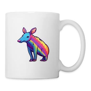 Aardvark Colorful Watercolor Cartoon Kawaii Animal - Mug - white - Right