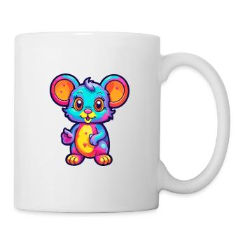 Mouse Colorful Watercolor Cartoon Kawaii Animal - Mug - white - Right