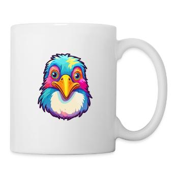 Penguin Colorful Watercolor Cartoon Kawaii Animal - Mug - white - Right
