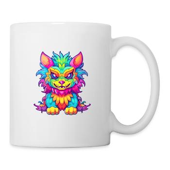 Chimera Colorful Watercolor Cartoon Kawaii Animal - Mug - white - Right